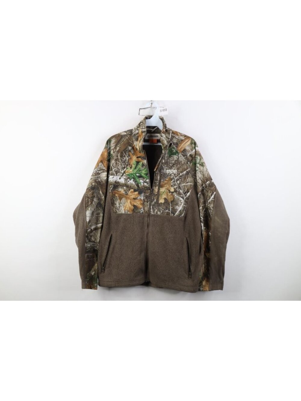 Vintage Y2K Streetwear Mens Small Faded Realtree Camouflage Fleece Zip Jacket